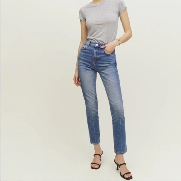 NWT REFORMATION Liza Ultra High Rise Slim
Straight Jeans Malta Size 31 - Picture 1 of 8